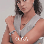 Limited Edition Flash Sale: Sterling Silver Shadowed Skull Kingdom Charms Bracelet Set With Enamel In White Gold Plated (Includes bracelet and all charms shown)