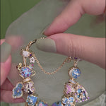 Alice in Wonderland Dreamscape Tarnish-Resistant Silver Charm Bracelet Set In 14K Gold Plated (Includes bracelet and all charms shown)