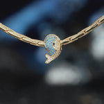 Ocean Whale Full Pavé Blue‑Tone & Clear Crystal Charm in Tarnish‑Resistant Silver