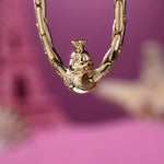 Gleaming Duck Tarnish-resistant Silver Charms In 14K Gold Plated