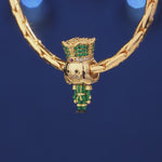 Green Nutcrackers Tarnish-resistant Silver Charms With Enamel In 14K Gold Plated