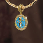 ISFJ MBTI Personality Tarnish-Resistant Silver Dangle Charm With Enamel In 14K Gold Plated
