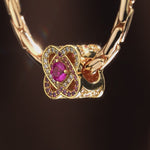 Vintage Clover Pink Tarnish-resistant Silver Charms In 14K Gold Plated