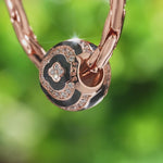 Lucky Keeper Tarnish-resistant Silver Charms With Enamel In Rose Gold Plated