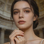 Lab-Certified Marquise Brilliant Cut Moissanite - Halo Classic Engagement Ring 14K Yellow Gold Plated (Includes GRA Certification from Gemological Research Association)