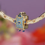 Alice in Wonderland Card Guard Tarnish-Resistant Silver Charm In 14K Gold Plated