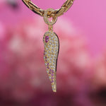 Angelic Feathers Tarnish-resistant Silver Dangle Charms In 14K Gold Plated