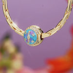 Galaxy Compass Tarnish-Resistant Silver Clip Charm In 14K Gold Plated
