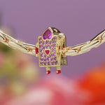 Wonderland Card Guard Tarnish-Resistant Silver Charm In 14K Gold Plated