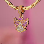 Eternal Guardians Tarnish-resistant Silver Dangle Charms In 14K Gold Plated