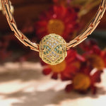 Blossom Filigree Glow Tarnish-resistant Silver Charms In 14K Gold Plated