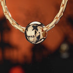 XL Size Tarnish-resistant Silver Charms With Enamel In 14K Gold Plated For Men