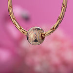 Tender Blossom Tarnish-resistant Silver Charms With Enamel In 14K Gold Plated
