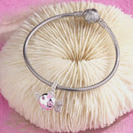 Adorable Fish Tarnish-resistant Silver Dangle Charms With Enamel In White Gold Plated