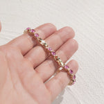 Rainbow Brilliance July Tarnish-resistant Silver Tennis Bracelet In 14K Gold Plated - Created With SWAROVSKI® Crystals