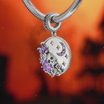 Sterling Silver Haunted Moonlit Dangle Charms In Blackened 925 Sterling Silver