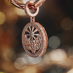 Black St. Beetle's Light Tarnish-resistant Silver Dangle Charms With Enamel In Rose Gold Plated