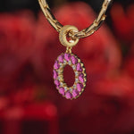 Harmonious Heart Tarnish-resistant Silver Dangle Charms In 14K Gold Plated - Handcrafted with Swarovski® Crystals