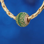 Emerald Celebration Tarnish-resistant Silver Charms In 14K Gold Plated