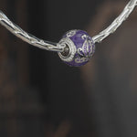 Sterling Silver Pumpkin Carriage With Enamel In White Gold Plated