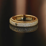 Moissanite Cross Signet Ring in Tarnish-resistant Silver (Includes GRA Certification From Gemstone Research Center)