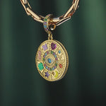 Divine Shield Tarnish-resistant Silver Dangle Charms In 14K Gold Plated