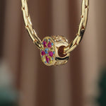 Colorful Splendor Tarnish-resistant Silver Charms In 14K Gold Plated