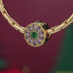 Crystalline Dream Tarnish-resistant Silver Charms In 14K Gold Plated