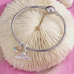 Chilled and Breezy Tarnish-resistant Silver Dangle Charms In White Gold Plated