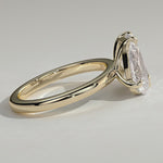 Toi et Moi Radiant & Pear Lab-Grown Diamond Ring 1.5ct & 1.0ct Dual Stones Claw Setting Tarnish-resistant Silver In 14K Gold Plated (Includes IGI Certification from International Gemological Institute)