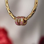 Mom Love Double Ball Tarnish-resistant Silver Charms In 14K Gold Plated