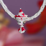 Matryoshka Doll Tarnish-Resistant Silver Charm In White Gold Plated
