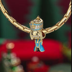 Majestic Presence Tarnish-resistant Silver Charms With Enamel In 14K Gold Plated