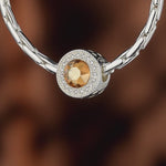 Sand Shadow Tarnish-resistant Silver Charms In White Gold Plated - Created With SWAROVSKI® Crystals