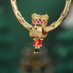 Red Nutcrackers Tarnish-resistant Silver Charms With Enamel In 14K Gold Plated