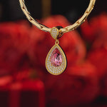 Droplet of Love Tarnish-resistant Silver Dangle Charms In 14K Gold Plated - Handcrafted with Swarovski® Crystals