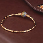 Sterling Silver The Rainbow Bamboo Chain Bracelet In 14K Gold Plated