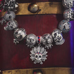 Sterling Silver The Lost Ghostdom Charms Bracelet Set With Enamel In Blackened 925 Sterling Silver (Includes bracelet and all charms shown)