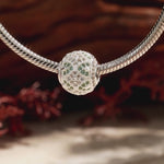 Blossom Filigree Glow Tarnish-resistant Silver Charms In White Gold Plated