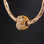 Steller's Sea Cow Tarnish-resistant Silver Charms With Enamel In 14K Gold Plated