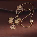 Sterling Silver Moonlit Romance Charms Necklace Set In 14K Gold Plated