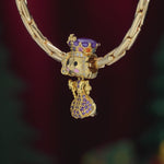 The Queen's Feast Tarnish-resistant Silver Charms With Enamel In 14K Gold Plated