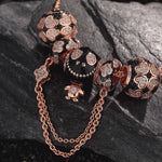 Sterling Silver Spectral Shine Charms Necklace Set With Enamel In White Gold Plated