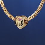 Heartful Caduceus Tarnish-resistant Silver Charms In 14K Gold Plated
