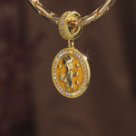 ISFP MBTI Personality Tarnish-Resistant Silver Dangle Charm With Enamel In 14K Gold Plated
