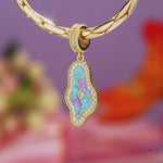 Wonderland Dali Clock Tarnish-Resistant Silver Charm In 14K Gold Plated