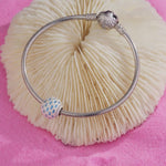 Gentle Waves Tarnish-resistant Silver Charms In White Gold Plated