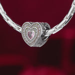 I Love You Tarnish-resistant Silver Charms In White Gold Plated