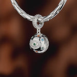 Eternal Safety Tarnish-resistant Silver Dangle Charms In White Gold Plated