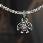 Sterling Silver Batman Black Dangle Charms In Blackened 925 Sterling Silver